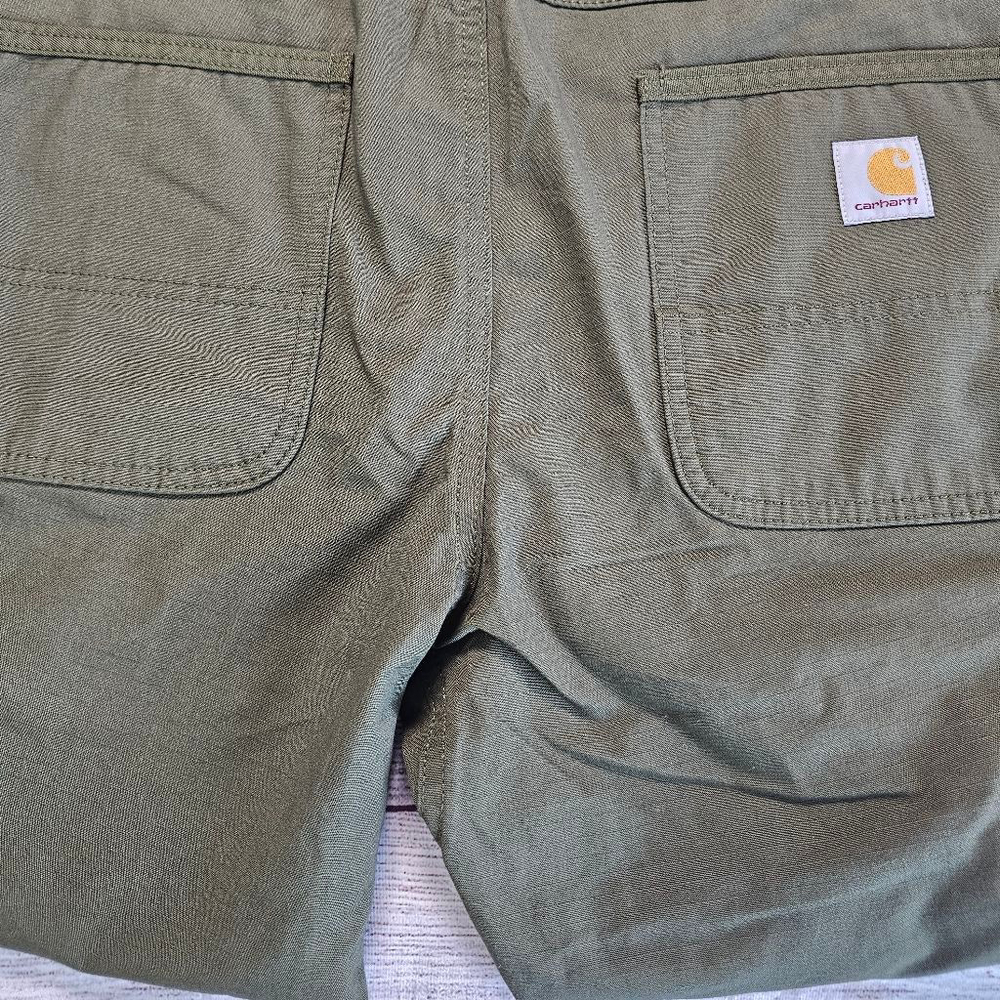 Carhartt 34x30 forest green double knee work pants - Picture 8 of 9